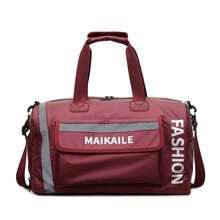 Reflective Trim Sport Duffel Bag | Large Lightweight Travel Tote With Shoe Compartment | Unisex Gym Weekender - Multicolor - View 14