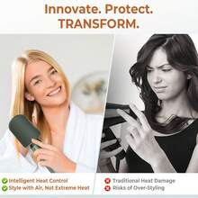 Secador de Cabelo Escovado de Alta Velocidade 7 em 1 - Ferramenta de Estilo Multifuncional para Encaracolamento, Aumento de Volume e Alisamento com Cabeças Destacáveis - Verde - Visão 8