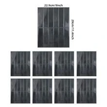 8片装自粘大理石砖纹防溅板瓷砖贴纸，可移除墙贴，适用于浴室、厨房、客厅防溅板，防水即撕即贴墙纸，家居装饰，DIY墙贴，房间装饰 - 29*22.9*8PCS - 查看 9