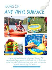 YEGBONG 游泳池修补套装 - 充气环、帐篷漏水密封透明胶贴，专为快速填补划痕、孔洞和裂缝而设计 - A - 查看 7