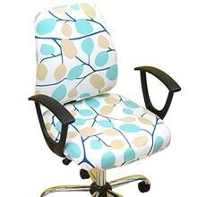 Chair Covers Spandex Office Computer Chair Cover Stretch Removable Washable Rotate Swivel Chair Protective Covers BlueFloral - BlueFloral - View 8