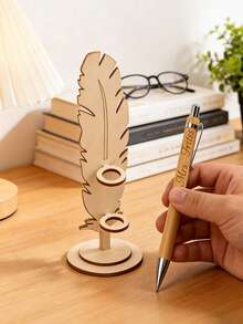Conjunto de Caneta Esferográfica de Bambu Personalizada com Suporte de Pena de Ganso, Personalizável com Nome, Data e Texto. É um presente criativo para professores e também um ótimo presente para o pai. O conjunto inclui um suporte de pena de ganso e uma caneta esferográfica com gravação. Caneta de Madeira Personalizada com Nome/Textos, Caneta de Bambu Personalizada, Cartão de Agradecimento de Madeira Personalizado. - Novo! - Visão 12