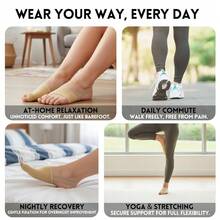 2 Pcs Breathable Comfortable Toe Alignment Splint Socks Bunion Support Corrector For Day Night Wear Foot Care Comfort Socks For Men Women - 米色 - 查看 7