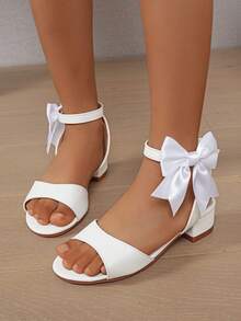 1 Pair Girls' Fashion High Heel Sandals, Suitable For Summer - White - View 5