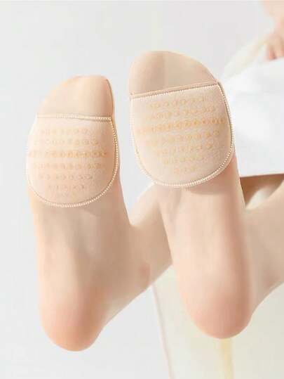 2/4/6pcs Women's Non-Slip Forefoot Half Socks, Silicone Anti-Slip Design - Summer Sandals Invisible Transparent Insoles, Women's Shoe Accessories, Suitable For Women's High Heels, Women's Shoes And Men's Sneakers, Men's Dress Shoes, Daily Wear, Back To School, Outdoor, Sports, Travel, Home, Office, School, Holiday Gifts