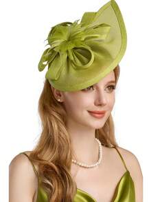 Fascinadores y sombreros para mujer para fiestas de té en el jardín, sombreros vintage de Kentucky en paquete múltiple para bodas, fiestas de cóctel, con flores, plumas y malla, clips para el cabello para Halloween y fiestas de Navidad - HA5792 - Ver 15