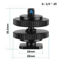 Camera Hot Shoe Mount To 1/4"-20 Male Screw Adapter, Flash Shoe Tripod Mount For DSLR Camera Rig And Phone Clamp Holder, 1 Pack - View 4
