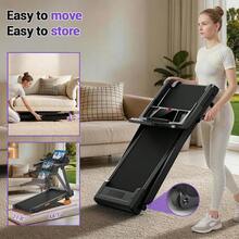CURSOR FITNESS 4-In-1 Treadmill With 16% Incline, Portable Treadmills For Home With Handle, Foldable Treadmills For Home And Office, 300 Lbs Weight Capacity, Three Touch Screen - View 5