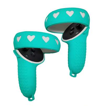 2个装 Oculus Quest 2 控制器硅胶套，防摔、防刮、防滑、防汗，提升游戏体验