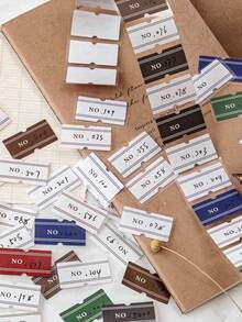 1 Roll English Text Decorative Adhesive Tape, Suitable For Scrapbooking, Planner, Diary, Magazine Collage - Label Font Series - View 8