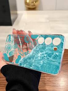 1个蓝色海洋贝壳透明软手机壳，兼容华为荣耀、Galaxy A04e/12/A13/A14/A34/A50/A52/A53/A54/S21/S22/S23/S24/S25/S25Ultra/S25FE/S26/S26 Plus/S26 Ultra/S26 Edge、6A/7A/8A、12T/13T/15T/15T Pro，国际版，非国内版 - 無色 - 查看 4