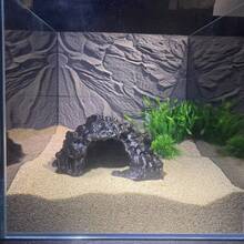 3D Printed/Resin Rock Cave Hideout - Amphibian And Reptile Shelter | Realistic Stone Texture For Aquarium, Lizard And Turtle Terrarium - View 1