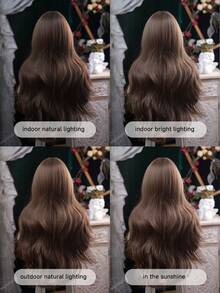 alicegarden 这款28英寸长的合成假发，拥有自然波浪卷发造型，呈现迷人的棕色。它带有刘海设计，并采用耐热纤维制成，确保经久耐用。这款假发非常适合日常佩戴，能够打造自然逼真的效果。 - 棕色 - 查看 11