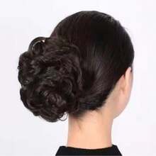 自然蓬松发髻爪，凌乱发髻造型夹，慵懒发型工具，花朵发髻造型器，高温丝发圈 HA2723 - 彩色 - 查看 11