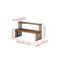 Wooden Ladder Plant Stand, Rectangular Multi-Tier Flower Pot Rack With Garden Storage Box, Indoor Decorative Succulent Plant Holder - A - View 14