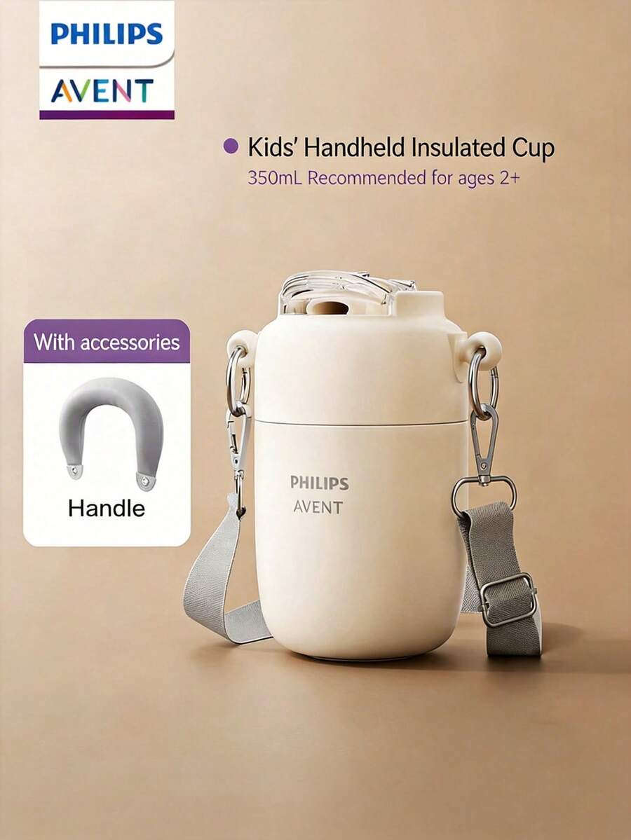 Philips Avent Children's Water Bottle, 316 Stainless Steel Insulated Cup, Straw Cups For Toddlers 1-3, Six Layer Insulation, 360 Degree Leak Proof, With Adjustable Strap, Keeps Drinks Warm Or Cold - Multicolor - View 1