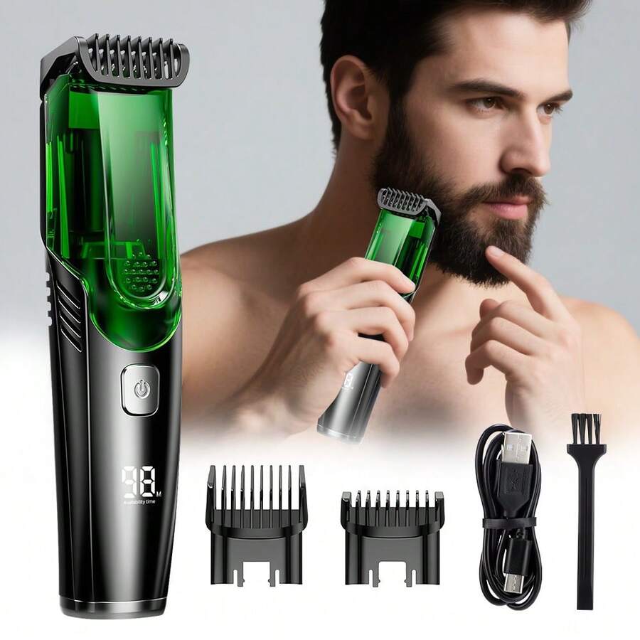 Hailicare 专业无线男士电动理发器和胡须修剪器 - 理发套装,带 USB 充电、IPX6 防水电动剃须刀、电动剃须刀 - 綠色 - 查看 1