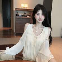 Women Blouses & Shirts - Apricot - View 2