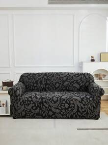1件新款欧式植物叶子高弹力沙发套，防刮、防尘、保护性沙发套，适合所有季节和场合 - 淺灰色 - 查看 2