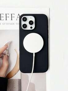 Liquid Silicone Magnetic Phone Case Compatible With IPhone 16 Pro Max Waterproof Shockproof Anti-Fall Scratch Resistant - màu đen - Xem 7