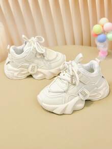 3pcs Toddler Boys/Girls Breathable Sports Shoes, Children Mesh Sneakers, Infant/Toddler Casual Shoes, 1-12 Years Old, Spring/Autumn - Hot Pink - View 6