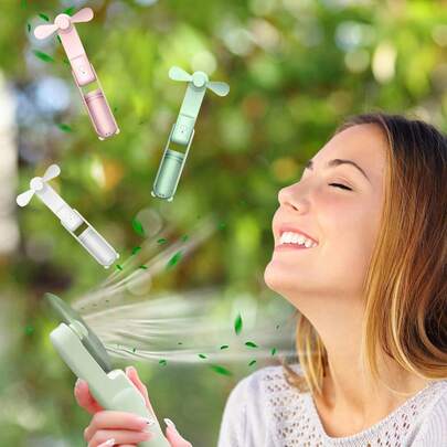 便携式迷你风扇，可折叠手持风扇，适合夏季、运动、旅行、工作，500mAh电池，3档风速，USB充电