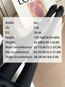 1pc Black Steel Wire Stockings, Thin Fabric, Anti-Snag, Non-Slip, Suitable For Daily Wear, Spring/Autumn/Summer - Multicolor - View 5