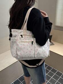 女士手提包，多口袋拉链手提包，休闲百搭大容量单肩包 - 彩色 - 查看 5