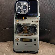 1个复古收音机设计磨砂防摔保护手机壳，兼容 11、12、13、14、15、16 Pro Max、X、XS、XR、16E、15 Plus以及Galaxy A03、A05、A05S、A12、A14、A15、A32 4G/5G、A35、A52/A52s 5G、A16、A17、A36、A57 4G、A58 4G、A60、A78 4G、A94、A95，防水防震防刮。 - 黑色 - 查看 5