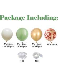137PCS Jungle Safari Balloon Garland Arch Kit, Sage Green White Nude Balloon And Confetti Balloons For Safari Birthday Party Decorations - Jungle Party - View 4