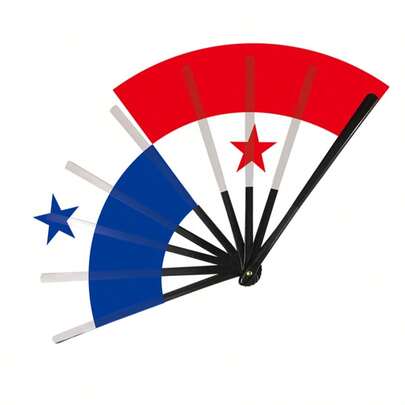 Rican/Panama/Guatemalan Style Hand Fan, Festival & Sports Game Cheer Prop