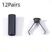 6/12/20Pairs Metal Rope Buckle Hoodie Pants Waistband Cap Rope Pendant Clip Buckle Rope End Clasp Accessories Metal Hanging Plated Bell For Sweatshirt Pants Head Cap Rope Button Decorative Buckle Rope Stop Buckle - Multicolor - View 19