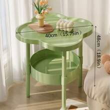 1个云朵造型双层储物边桌，韩式ins风迷你咖啡桌，轻便床头/浴室/客厅/阳台收纳架 - 彩色 - 查看 6