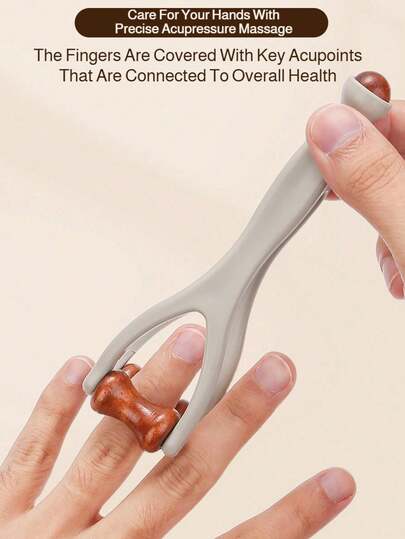 4pcs Natural Wood Finger Massage Rollers - Portable Soothing Hand And Finger Massager, Double Sided Hardwood Massage Roller Tool, Used To Relieve Trigger Finger, Hand Discomfort, And Stress, Gift For Women, Gift For Friends, Gift For Mother, Gift For Father, Gift For Friends