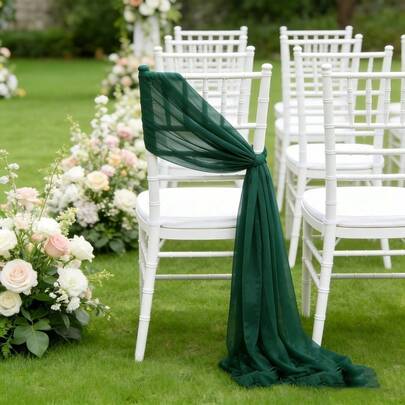 1/10 piezas Faja de silla de cinta de satén, decoración de pasillo de ceremonia de boda rectangular, reutilizable para aniversario, celebración del Día de San Valentín