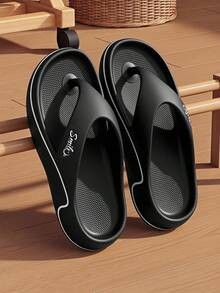 Dép xỏ ngón đế dày unisex MAOLI, dép lê thời trang mùa hè in chữ, dép đi biển, kỳ nghỉ, mặc hàng ngày, dành cho nữ. - màu đen - Xem 11