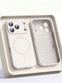 适用于 1 Pro Max 17 Pro 17 16 15 14 13 12 Pro Max 16 Plus Air 的 Magsafe 液态硅胶手机壳，支持磁吸无线充电。 - 古董白 - 查看 1