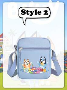 Bluey A Small Square Handbag, Suitable For Casual And Fashionable Shoulder Carrying. It Is Suitable For Use In University, Travel, School Backpacks, Vacations, Trips, Study Supplies. It Features A Fashionable Campus Design, Is Ultra-Light And Has A Large Capacity. It Is Very Suitable To Be Given As A Small Gift To Friends And Relatives At Parties And Gatherings. - Multicolor - View 13