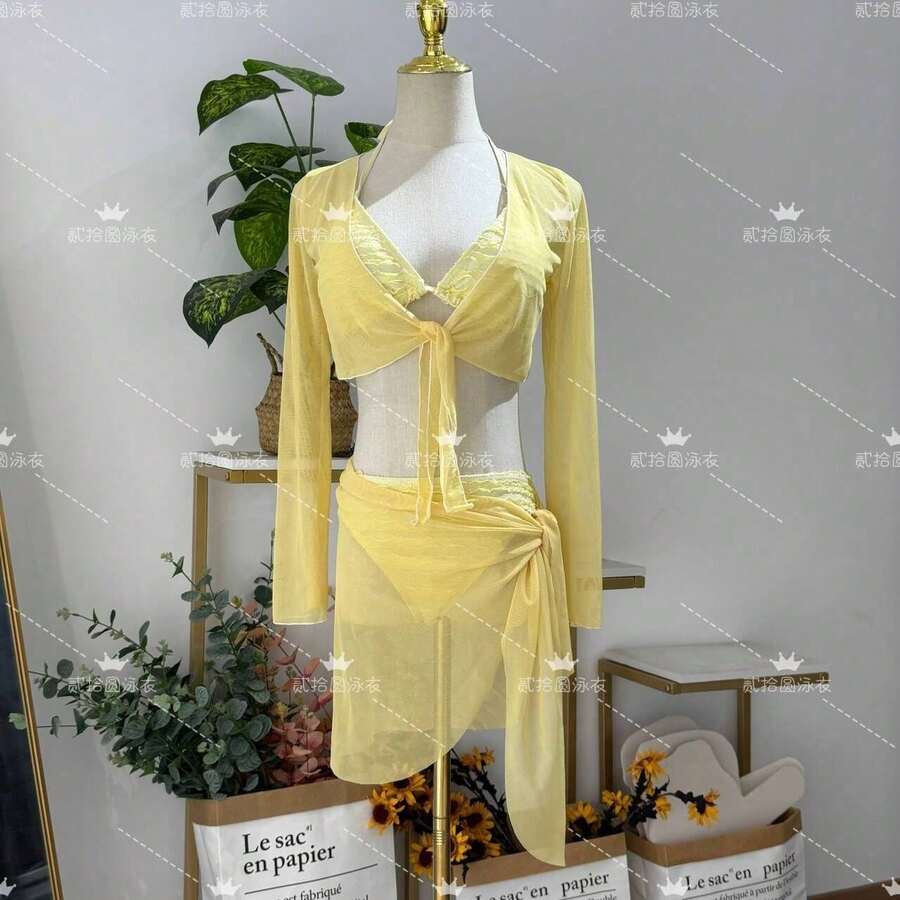 Swim Gear Sets - Yellow [Mesh Style] - View 1