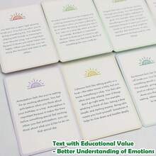 32 tarjetas de monstruos de emociones con texto instructivo, tarjetas lindas para la autorregulación y la mejora del estado de ánimo - Multicolor - Ver 3