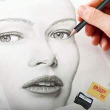 [Professional Art Use] 25-Piece Art Set, Various Types Of Sketching Pencils With Different Lead Thicknesses, Eraser Pencils, Soft-Medium-Hard Charcoal Pencils, Full Graphene Pencils, White Chamois, Pencil Extenders, Blending Stumps, Kneaded Erasers, Etc., Studio, Professional Learning, Painting Supplies, Art Tools, Artist Drawing Kit - Sets - View 7