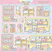 可爱春游系列卡通动物贴纸，INS韩式Gukka DIY创意贴纸，韩式卡通动物贴纸，INS Gukka贴纸素材（适用于手账），可爱涂鸦卡通贴纸，Gukka贴纸 INS Gukka手账DIY装饰贴纸，DIY装饰贴纸，自粘装饰贴纸 - 不对称形状（适用于DIY剪贴簿） - 卡通春遊系列 - 查看 6