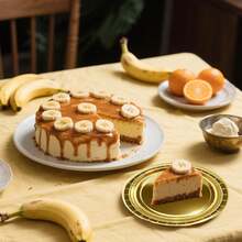 7-Inch + 9-Inch Luxury Gold-Rimmed Round Paper Plate Set, Wedding Dessert & Main Course Serving Platters, Birthday Party Cake Plates, Anniversary Banquet Plates, Business Tea Break Catering Plates, Holiday Gathering Dining Plates, Steak & Pasta Plates, Afternoon Tea Snack Plates, Elegant Gold-Toned Refined Dinnerware - Gold - View 1