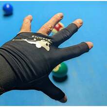 Breathable 3-Finger Billiard Gloves For Left Hand - Quick-Dry Black Pool Gloves For Snooker Carom Extended Use Small/Medium - Black2Left Hand - View 6