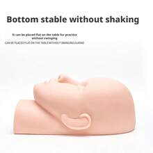 Pro Training Mannequin Flat Head Practice Make Up Eye Lashes Eyelash Extensions,Practice Training Head Manikin Cosmetology Mannequin Doll Face Head - Apricot - View 7