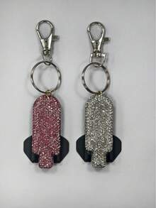 Bottle Cap Opener Keychain - [Top Ring Opening Tool] Rhinestone Manual Can Opener/Soda, Beer & Beverage Can Convenient Tool/Leak-Proof Easy-Pull Tab Opener - Multicolor - View 5