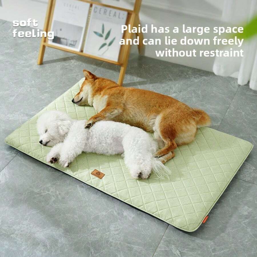 1 pieza Almohadilla para mascotas, adecuada para perros y gatos, para uso en todas las estaciones, extraíble y lavable, relleno de esponja de huevo, función de masaje, base antideslizante e impermeable, apta para mascotas pequeñas, medianas y grandes