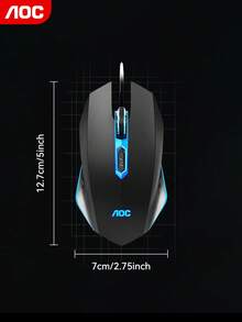 AOC Gaming Mouse, Four DPI Settings With One-Button Switching, Dynamic RGB Lighting Effects, Ergonomic Grip Design, Anti-Slip And Wear-Resistant E-Sports Mouse. - View 8