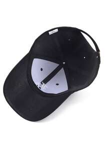 1/2pcs Unisex Couple Baseball Cap, 3D Embroidery, Black & White, Minimalist, Sun Protection Hat - A - View 6