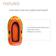 1-2 Persona Kayak Inflable, Bote Inflable, Canoa, Bote de Pesca Inflable, Balsa Flotante, Yate Inflable, Juguete Adulto para Piscina y Lago, Fondo Inflable de PVC Amarillo/Verde - Multicolor - Ver 2